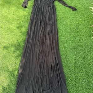 Women’s Black Long Sleeve Maxi Maternity Dress